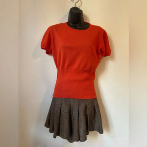 Rodier Laine Wool Shirt Sleeve sweater